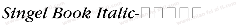Singel Book Italic字体转换